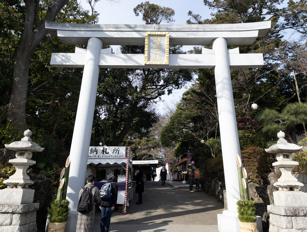 2023年1月検見川神社の鳥居